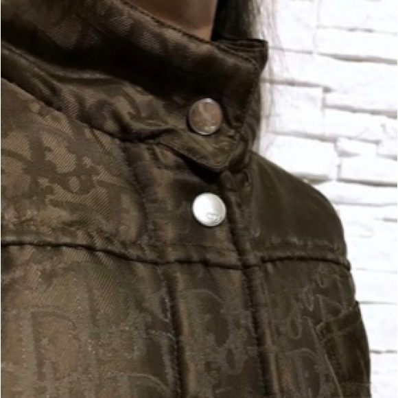 Vintage CHRISTIAN DIOR Monogram Trotter Puffer Coat Jacket Parka *RARE* - Picture 9 of 16